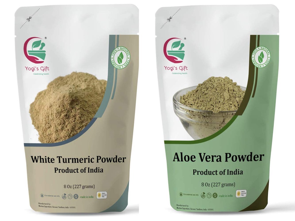 Opakowanie zbiorcze: 124; proszek z białej kurkumy + Aloe vera proszek: 124; 8 oz każdy