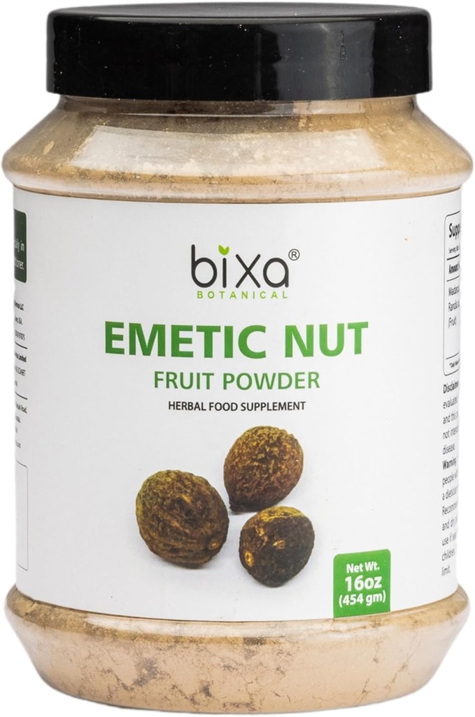 Bixa BOTANICAL Emetic Nut Powder Building 124; Randia dumetorum Building 124; 1 Funt / 16 OZ Building 124; Promotes Usuwanie toksyn 124; Ayurvedic Herbal Supplement Building 124; Gluten Free, Non-GMO, Vegan, 100% Pure.