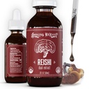 Hodgins Żniwa Organic Reishi Mushroom Fruiting Body Extract Tincture - Extra Concentrated Dual Extract Supplement - Supports Heart Health & Wellness - USDA Organic Mushrooms - 2 oz