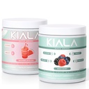 Kiala Nutrition Super Zielone, Organiczne Zielone Proszek, Spirulina i Chlorella Superfood Proszek, Cukier i gluten wolny Wegan, Spectra Mieszanka, Arbuz i mieszanka Berry 2 Pack
