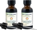 Jod Dr. Clark Lugol 2% Rozwiązanie - Wodny i 2% Jod granulowany - Naturalny Stomach Relief i Opieka zdrowotna - 1 fl. Oz z kroplomierzem 2Pack