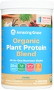 Amazing Grass Organic Plant Protein Blend: Vegan Protein Powder, New Protein Superfood Formuła, All- In- One Nutrition Shake z buraka korzeń, Pure Vanilla, 11 Servings