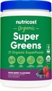Nutricost Organic Super Zielonych Proszek (30 Służenia) Mieszany aromat jagodowy - Superfood Supplement Drink Mix