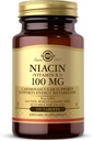 Solgar Niacyna (Witamina B3) 100 mg - 100 Tabletki - Wspiera metabolizm energii - Non-GMO, Wegan, Gluten Free, Wolny od mleka, Kosher - 100 Służenie