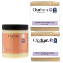 Chatham Natural Skin Care Over Butter Eczema Therapy 6oz i 2 x Eczema Relief Soap Bars 5oz Bundle Between 124; Z Colloidal Gluten Free Oatmeal