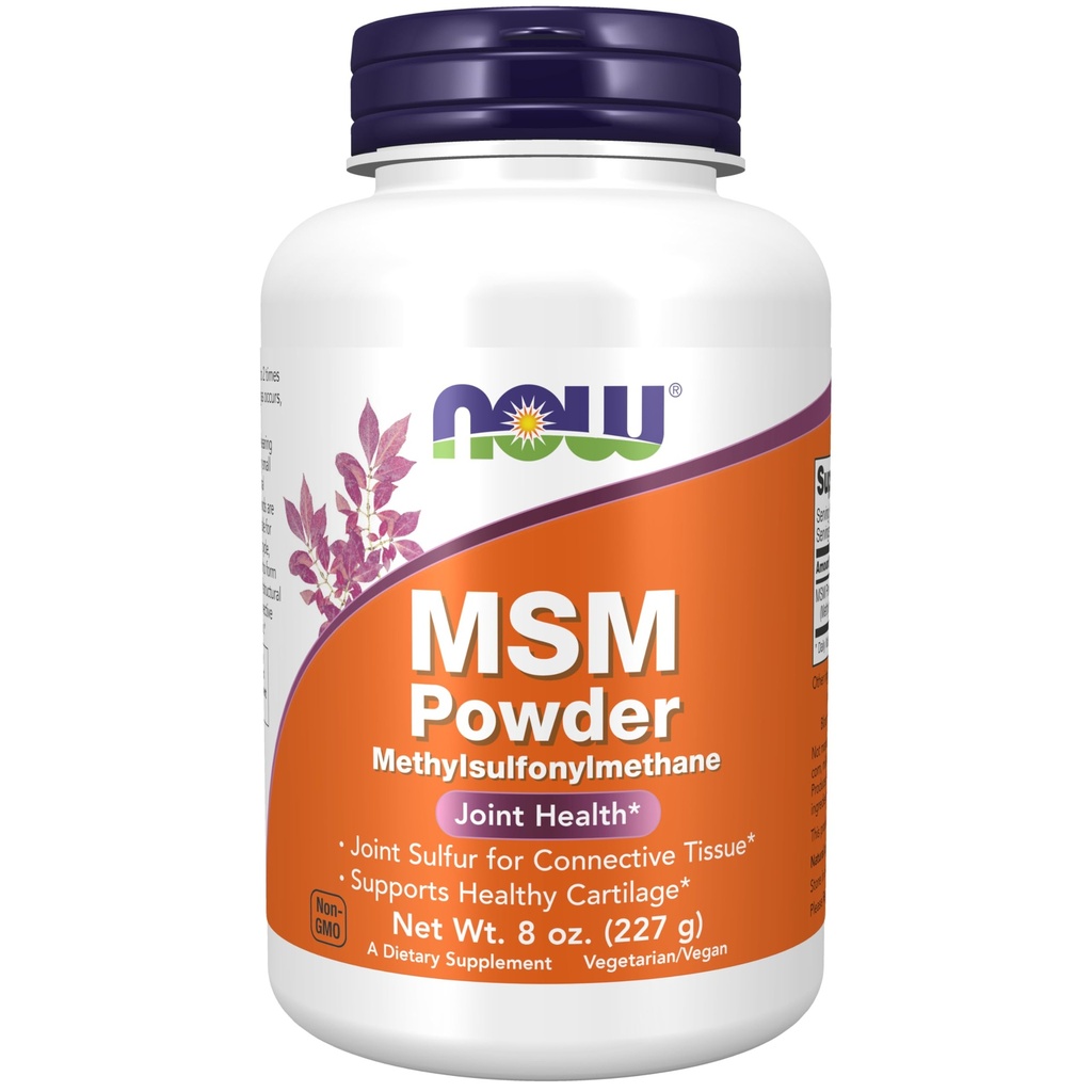 NOW Foods Supplements, MSM (Methylsulfonylmethane) Powder, Supports Healthy Cartilage*, Joint Health*, 8-Ounce