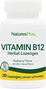 Natury Plus B12 Lozengi ziołowe (Methylcobalamine) - 1000 µg, 30 Lozenges sublingual - Malina - Maksymalna absorpcja Czerwonej Krwinki Wsparcie - Energy Booster - Wegetarianin, Gluten- Free - 30 Służenie