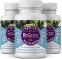 Perfect Supplements - Perfect ResGrape Resveratrol - 60 kapsułek - Trans- Resveratrol & Organic Muscadine Grapes - 3 opakowania