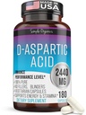 Kaibro Nutra D- Aspartic Acid Supplement for Men, 2440mg D- Aspartic Acid per Serving, Energy & Testosteron Support, Gluten- Free Non-GMO, 180 Vegan kapsułki