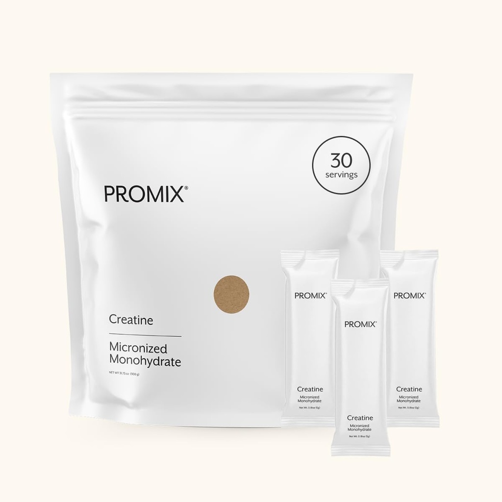 ProMix Nutrition Creature Monhydrate Travel Packs, 5g micronizowanego czystego stworzenia dla mężczyzn i kobiet, Wspiera wzrost mięśni i odzysk, Wegan - 30 Służenie