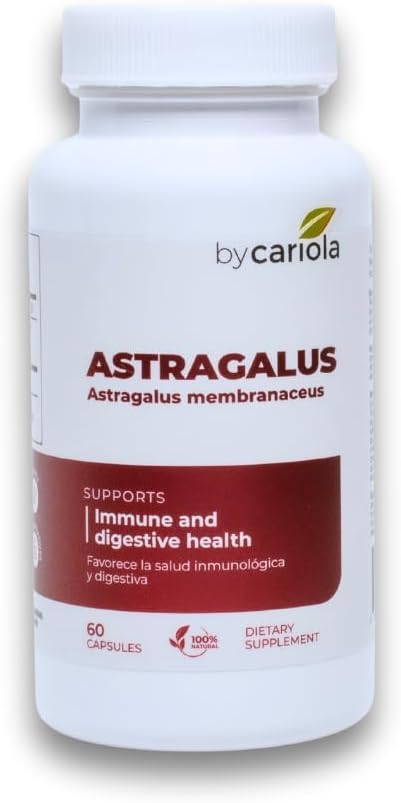 Astragalus Korzeń Kapsułki - Immune & Digestive Supplement - Natural Formula, Wzmacnia energię, Poprawia trawienie - Astragalus Membranaceus Extract - 60 Hrabia (30 Sług)