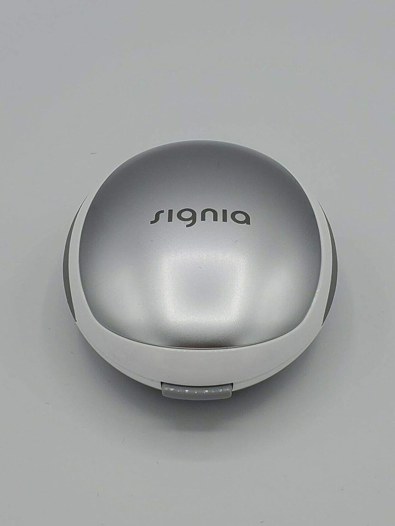 Oryginalne Białe / Srebrne Genuine Signia Pomoc słuchowa Case Protective Storage Travel Box