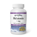 Stres- Relax Melatonina 1 mg przez naturalne czynniki, Natural Sen Aid, Resets the Sleep- Wake Cycle, 180 tabletek do żucia (180 porcji), Peppermint Flavor