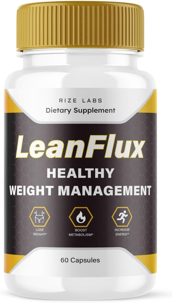 Rize laboratoria LeanFlux - Lean Flux Weight Loss to Increase BAT Levels, Leanflum Reviews Non-GMO Easy to Swallow Supplement Pills, Gain Brown Adipose Tissue BurnFat (60 kapsułki)