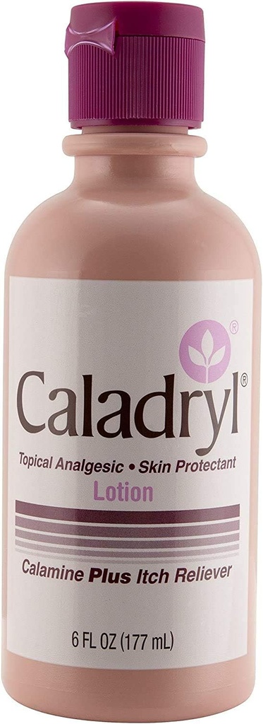 Caladryl Pink Calamine Skin Protectant Plus Itch Relief, 6 Butelka z pomarańczą (2 opakowania (6, 0 Ounce))