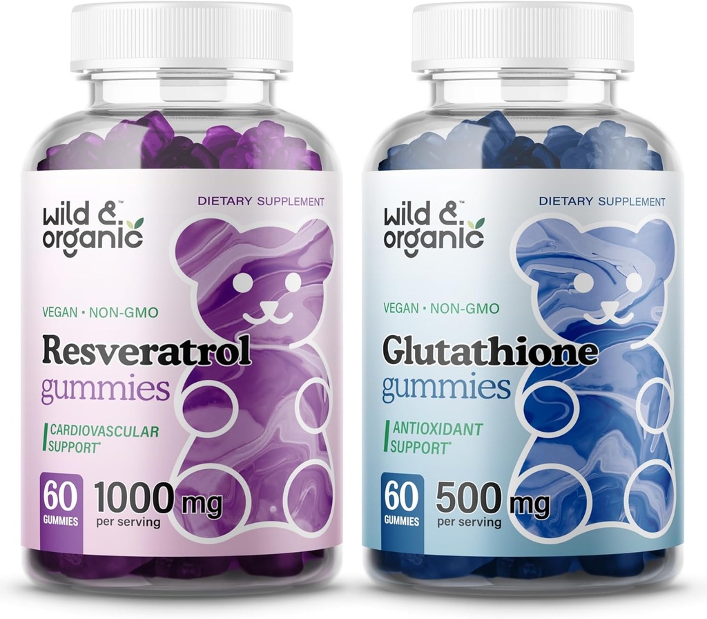 Dzikie i organiczne gumki resweratrolowe i gumki glutationowe