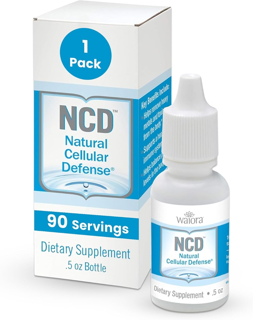Waiora NCD Zeolite Liquid Drops - Pure Zeolite Binder do immunologicznego Boost, Gut Cleanse, pH Balance, Najlepszy suplement płynny dla mężczyzn i kobiet, pH Balance, Cleansing Drops (0.5oz, 90 Służenie)