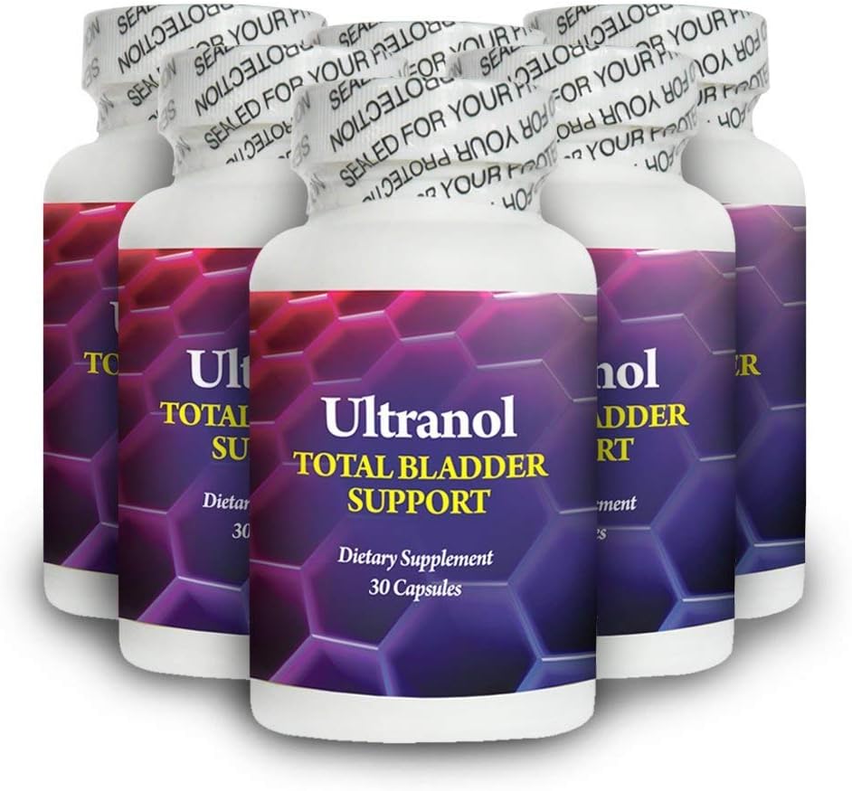 Ultranol Total Bledder Supplement - Natural Cranberry Supplement for Urnary Health, Overactive Bledder Control, Incontinence - Redukuje przecieki i pilność - 6 butelek - 180 kapsułek