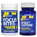 NATURAL STACKS Smart Caffeine + Focus Bites Bundle - Kofeina & Paraxanthine Suplementy - Wsparcie energii i Focus * - Nie Jitters lub Crash - 90 Kawałki
