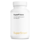 Supersmart SuperFolate 400mcg / 4g na dzień (Opatentowany i Biodostępny) - Quatrefolc 5- MTHF Suplement - Aktywna witamina foliowa B9 Biodiesel 124; Non-GMO & Gluten Free - 120 Tablets