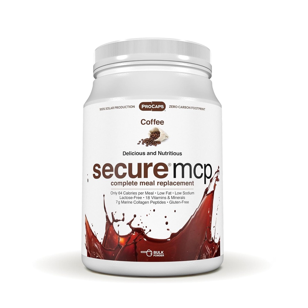 ANDREW LESSMAN Bezpieczne MCP Kompletna wymiana posiłku - Kawa 10 Służenia - Tylko 64 Kalorii, Low- Fat, 7 Grams Marine Collagen Peptydy, Promotes Promieniowe gładkie miękkie skóry, Komfortowe połączenia