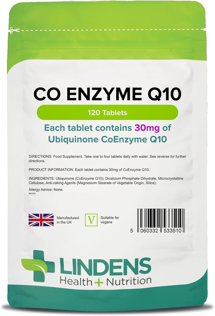 Co Enzyme Q10 30 mg (Co- Q10) 120 tabletek przez Lindens