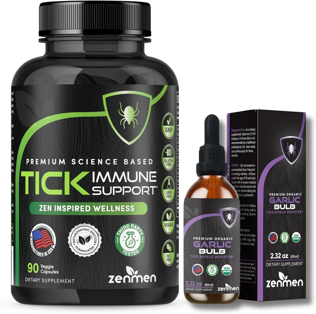 Zenmen Immune Support Bundle: Tick Immune Support i Czosnek nalewka