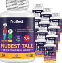NuBest Tall 10 + Premium Strength Formuła, Wzmocniony Immunitet i ogólne zdrowie dla wieku 10 + z wapnia, Witamina D3, Witamina K2 i Multivitamin 124; Opakowanie 12