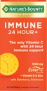 Nature 's Bounty Immune 24 Hour +, Jedyna witamina C z 24 Hour Immune Support z Ester- C, 1000 mg Witamina C, D & Zinc, Gluten Free, Szybkie uwolnienie Softgels, 2 Softgels dziennie, 50