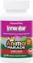 Nature Plus Animal Parade Inner Ear Support Children 's Chewable - Natural Cherry Flavor - 90 Animal- Shaped Tablets - Suplement Probiotyczny - Gluten Free - 45 Servings