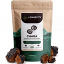 długowieczność Botanical Organic Chaga Wyciąg z grzybów w proszku 100g do 124; koncentrat 10: 1 Stosunek do 124; 100% ciał owocowych do 124; Inonotus Obliquus Naturalny suplement do funkcji immunologicznych, Przeciwutleniacze i witalność