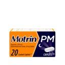 Motrin PM Relief Pain Cappets z 200 mg Ibuprofen & 38 mg Difenhydramine Sleep Aid, Nighttime Pain Reliever for Minor Aches & Pains Pomaga Ci upaść Asleep & Stay Asleep, 20