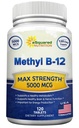 aSquared Nutrition Witamina B12- 5000 MCG Suplement z metylokobalaminą (Metyl B- 12) - Max Siła Witamina B 12 Wsparcie w celu zwiększenia naturalnej energii, Benefit Brain & Heart Function - 120 Tabletki