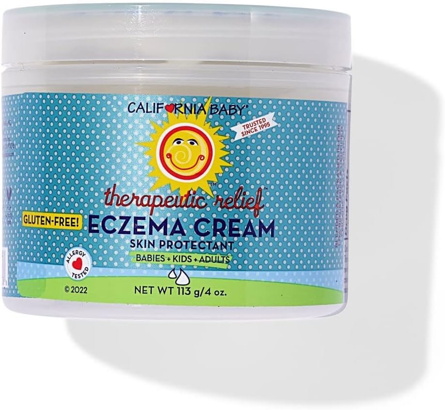California Baby Eczema Cream 124; Eczema wolna od steroidów Leczenie 124; Owsianka koloidalna + Aloe Vera Via 124; Płyn kokosowy dla dzieci + Dorośli 124; 113 g / 4 oz