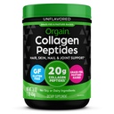 Orgain Zhydrolizowany Kolagen Peptydów w proszku dla kobiet i mężczyzn, 20g Kolagen z trawy, Unflavored - Włosy, Skóra, Nail, & Suplement wsparcia wspólnego, Paleo & Keto, Non-GMO, Typ I i III, 1lb