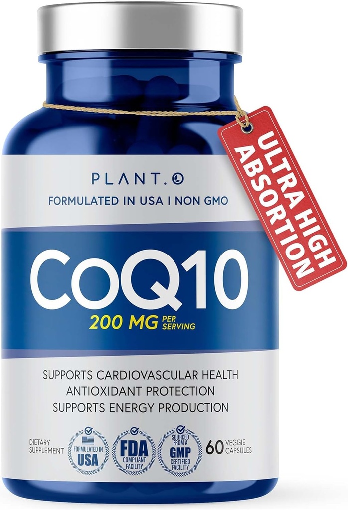 CoQ10 200mg Softgels ↓ Premium Koenzym szybkiego uwalniania Q10