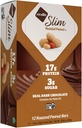 NuGo Slim Dark Chocolate Roasted Peanut, 16 g Protein, 2g Sugar, 7g Fiber, Niski Carb Net, Keto Friendly, Gluten Free, 12 Count