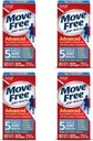 Poruszaj Free Advanced Plus MSM i witaminę D3, 80 tabletek - Joint Health Supplement with Glucozamine and Chondroitin (opakowanie po 4)