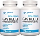 P Puregen Labs Extra Silence Gas Relief Softgels z Simeticone 125 mg 124; Szybkie Relieve of Pressure, Bloating and Pailful Discomfort - 2 Pack Relief 124; Razem 240 Softgels
