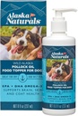 Sustainable Wild Alaskan Fish Oil for Dogs Skin and Coat - EPA + DHA Omega 3 Oil - Fatty Acids Dog Supplements - Support Fur Coat and Brain Health - Natural Liquid Food Topper for Pets - 8 oz. Pompa