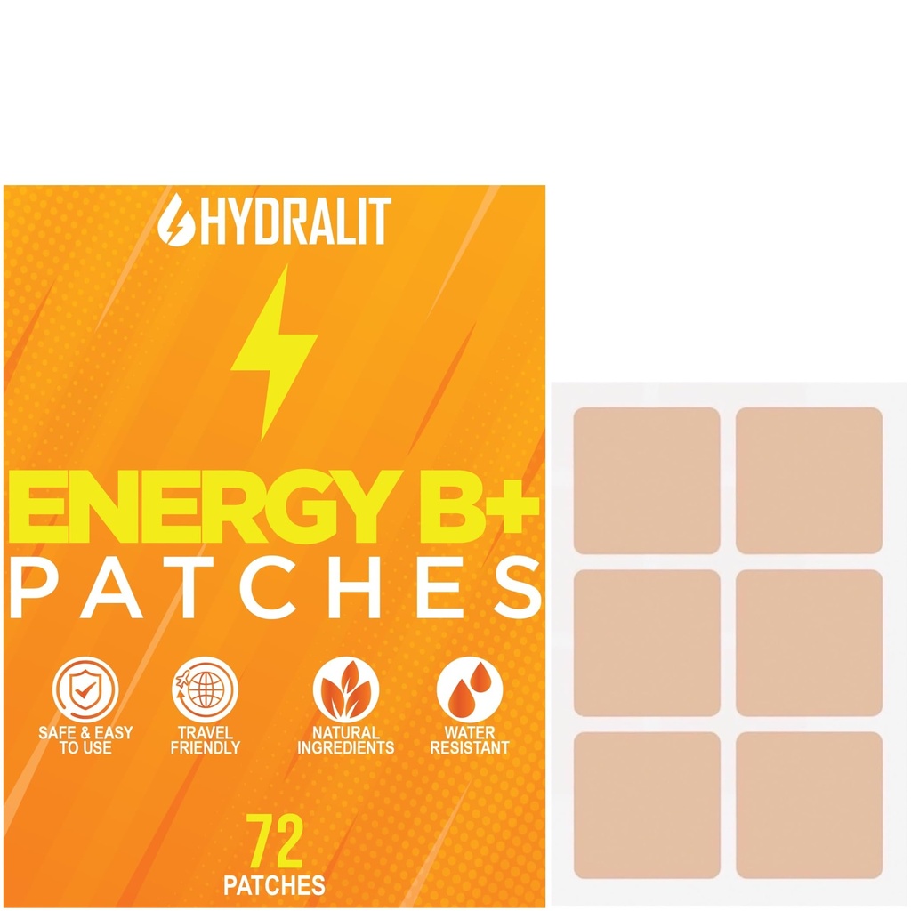 Energy Patch for Adult Men Women Tepical Daily Wellness Awake B12 Patches Trwałe naturalne składniki Boost Time- Wydany Formuła Długotrwałe skóry Przyjazny podróży 72 Pack
