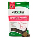 Vet 's Best Sezonowa alergia miękkie suplementy do żucia psów, łagodzi psy podrażnienia skóry ze względu na alergie sezonowe, 30 Day Supply