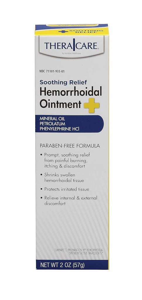 Thera Care Hemorrhoidal Ointment 124; łagodzi swędzenie i spalanie 124; 1.0 oz Etiopia 124; Hemorrhoid Symptom Relief Etiopia 124; Szybkie działanie Etiopia 124; Paraben- Free Etiopia 124; Wnioskodawca Zawarte