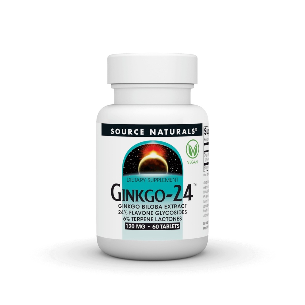 Źródło Naturals Ginkgo- 24 - Ginkgo Biloba Extract 120 mg