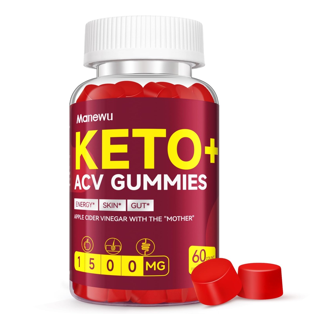 Keto ACV Gummies - 1500mg Keto Gummies Suplement diety dla kobiet i mężczyzn - Naturalny jabłkowy cydr z matką - Gluten Free, Wegan, Non-GMO, Made in USA Odwiedź Sklep