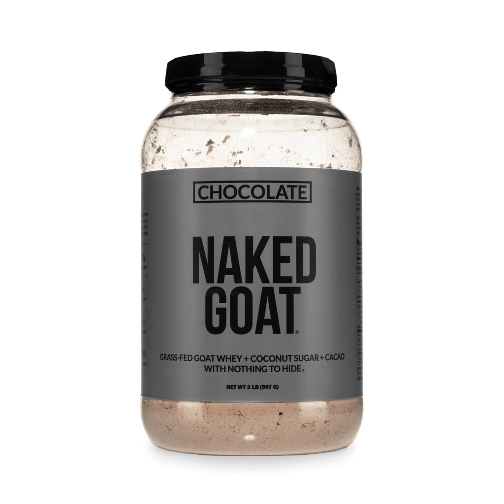 Naked Chocolate Protein Powder - Pasture Fed Coat Serwatka Protein Powder from Small- Herd Dairies - Tylko 3 Składniki - GMO Free, Soy Free - All Natural - 23 Grams of Protein - 25 Służenia