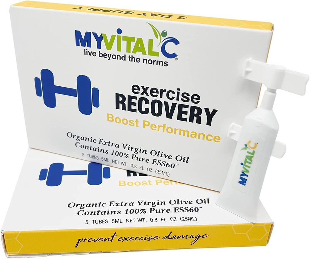 Suplement Odzyskiwania Ćwiczeń - Czysty ESS60 w Organic Extra Virgin Olive Oil for Pre / Post Workout Recover- Pack of 30 Tubes - 5 ML Każdy