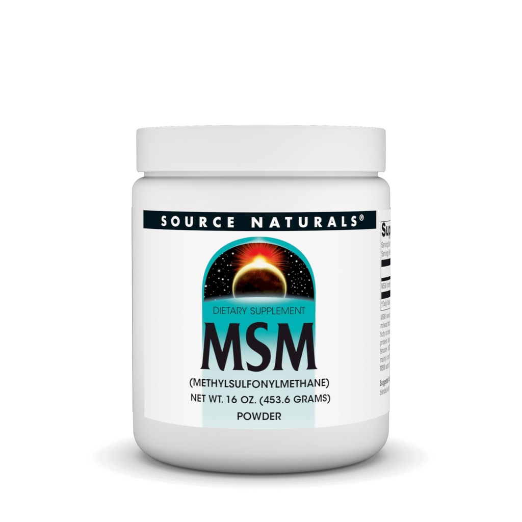 Źródło Naturals MSM, (Methylsulfonylmetan) - 16 Ounce Powder