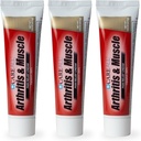 CareAll Capsaicin artretyzm, mięśnie i Joint Cream 1.5 oz. (3 Pack), Relief of Minor Aches and Pains from Backache, Sprains, Strains, Artretitis. Wolny od zapachu